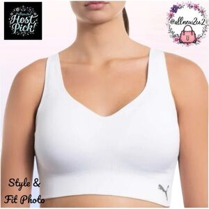 PUMA Sports Bra Bright White Never Worn Multi-Host Pick